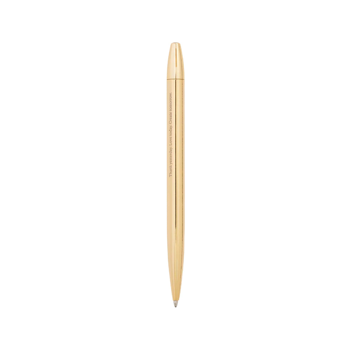 Intelligent Change Engraved Gold-Plated Inspirational Pen, Thank Yesterday Love Today Create Tomorrow - Luxury Gift for Women and Men