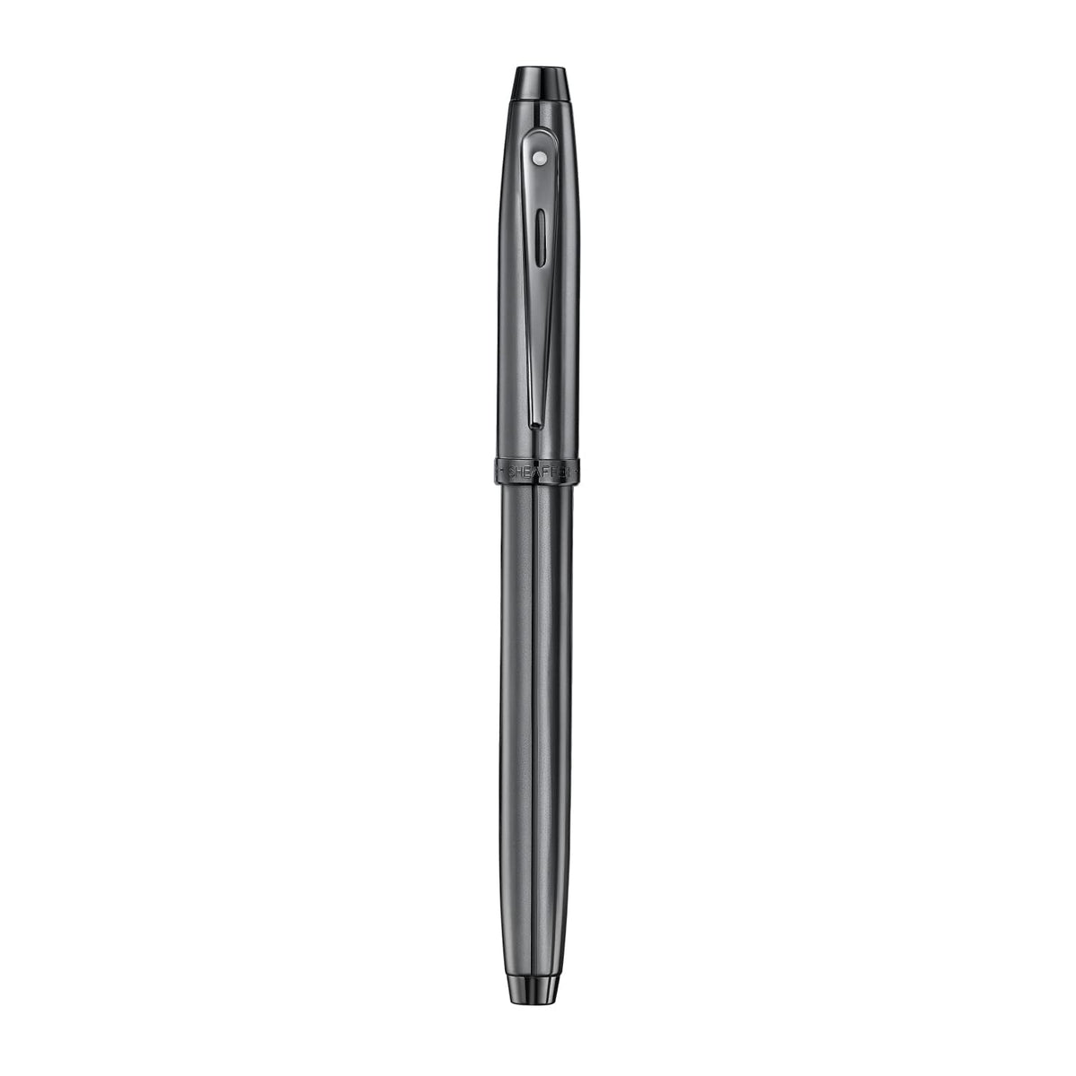 Sheaffer 100 Rollerball Pen | E9375 Ionic Shiny Grey Gunmetal with PVD Trims | Premium Rollerball Pen