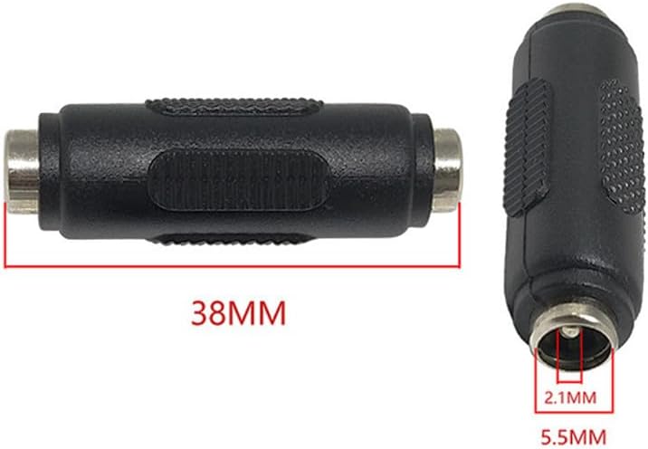 Artilits 2pcs 2.1x5.5mm 12V 5.5mm 2.1mm CCTV Camera DC Power Adapter, DC Power X for CCTV Security Camera, DVR, Car