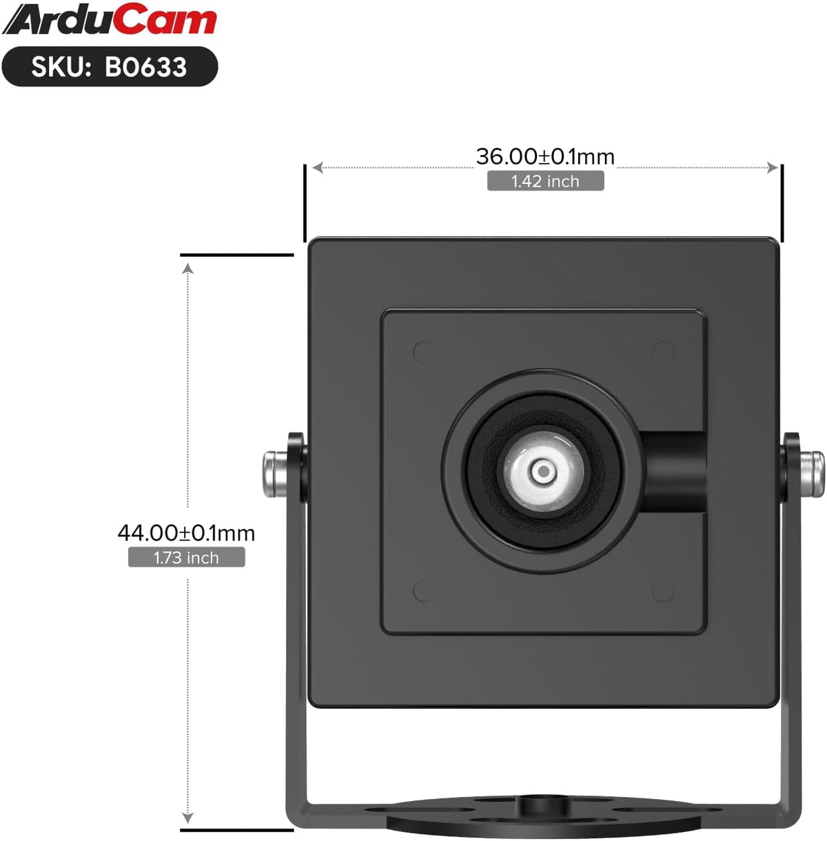 Arducam 160 VGA Global Shutter Color USB Camera Module, FPS@QQVGA High Speed Camera, Wide Angle UVC Webcam for Windows