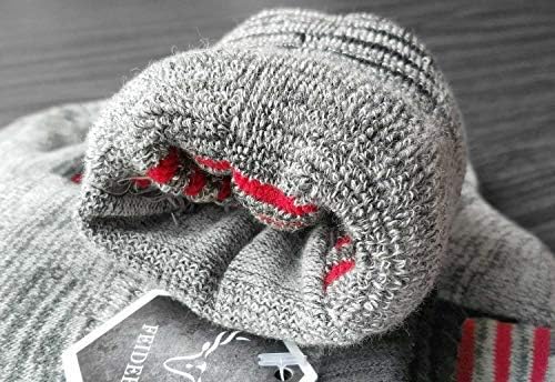 FEIDEER Men's Hiking Walking Socks, Multi-Pack Wicking Cushioned Outdoor Recreation Hiking Socks