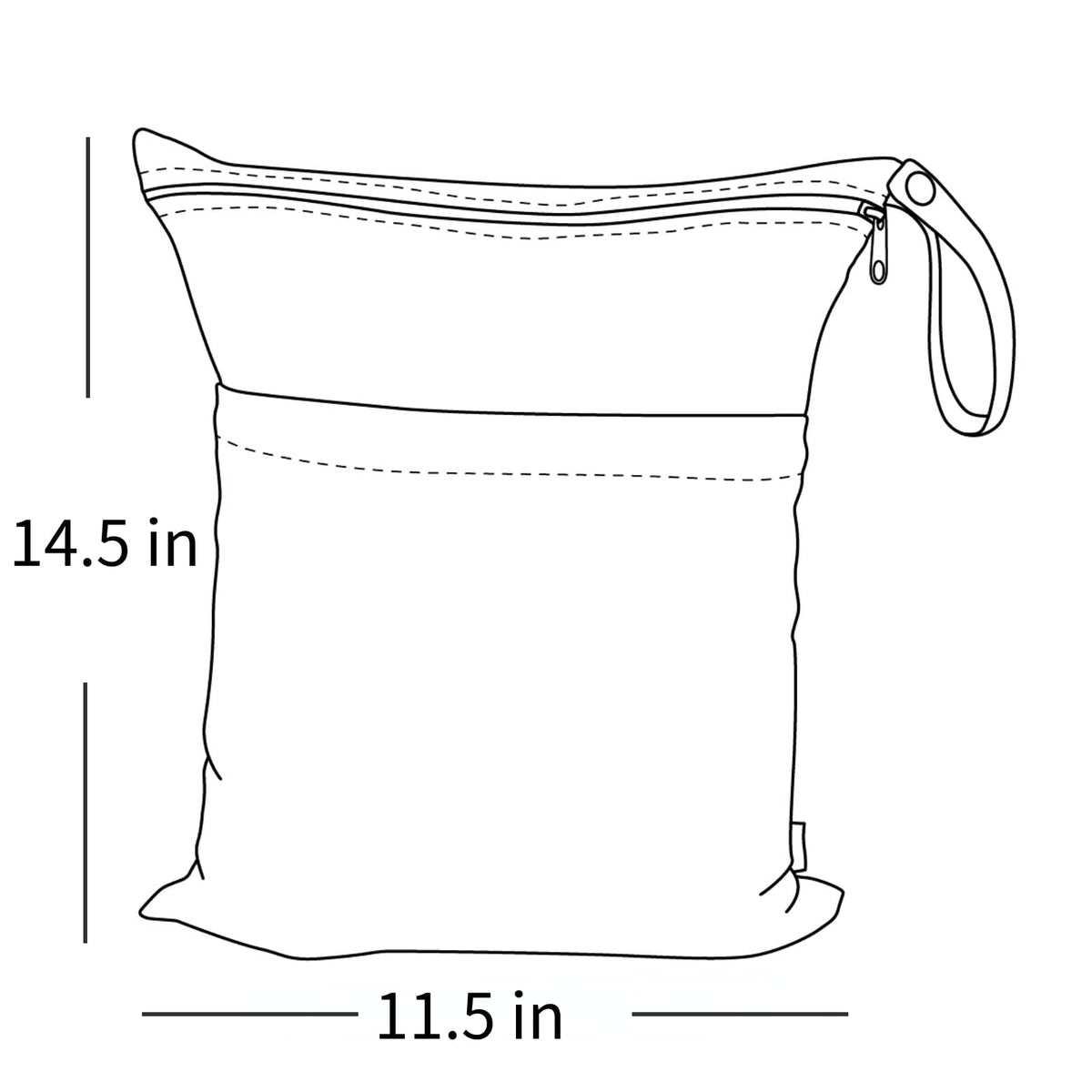 ALVA ALVABABY 2pcs Cloth Diaper Wet Dry Bags Waterproof Reusable with Two Zippered Pockets Travel Beach Pool Daycare Soiled Baby Items Yoga Gym Bag for Swimsuits or Wet Clothes L2629