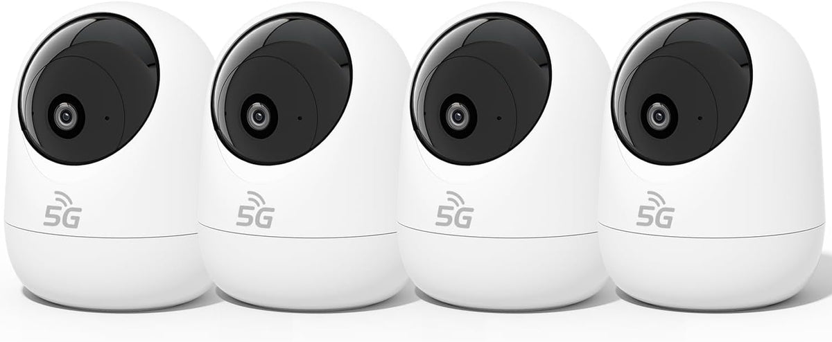 Rraycom 4Pack 2K 5G/2.4 360-Degree 24/7 Security Camera Indoor GHz Wi-Fi, Baby Monitor Pet/Dog Camera for Home