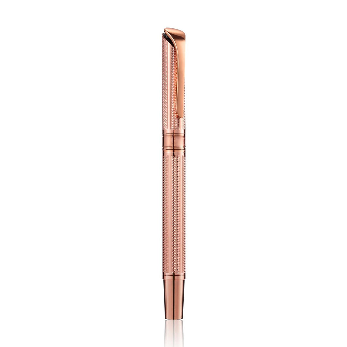 Penneed Rollerball Pen Liquid Ink Pens for Women Luxury Box Gel Pen Black Ink Fancy Pen Refillable for Executive, Office, Professional, Birthday Gift G5 (Rose Gold)