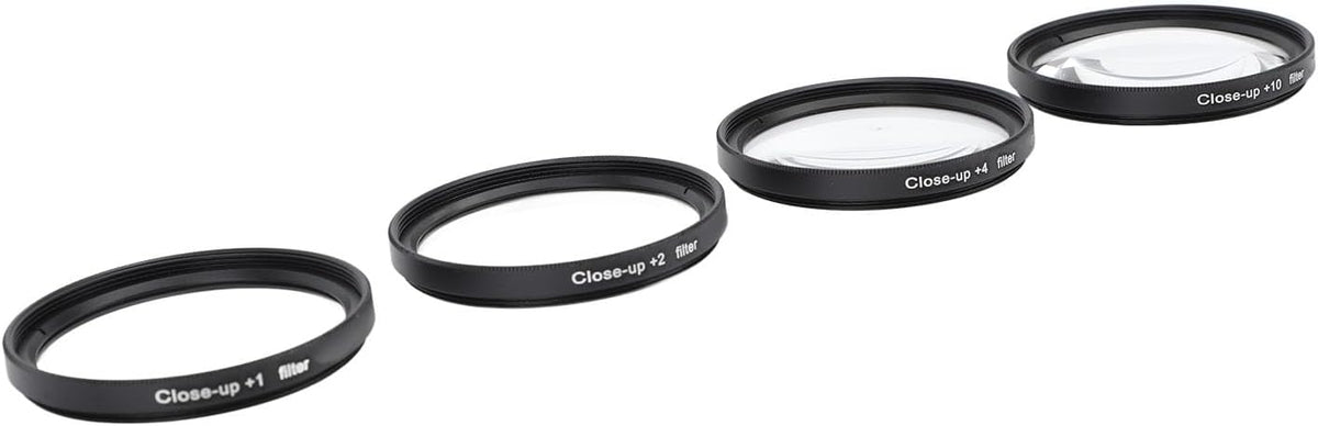 Yunir +1, +2, +4, +10 (62mm) Close Up Macro Lens Filter Kit with Lenses for Photography, Optical Glass Filters, Double
