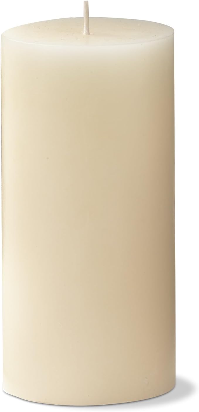TAG Chapel 3X6 Ivory Pillar Paraffin Wax Candle Unscented Drip-Free Long Burning 85 Hours For Home Decor Wedding Parties 3x6 Ivory