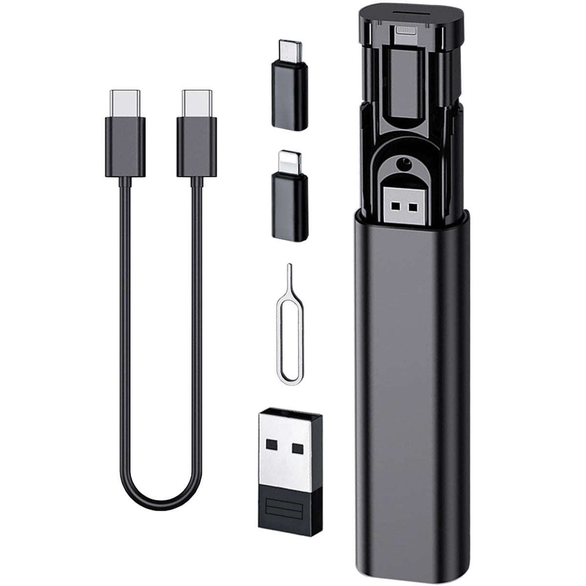 Multi USB Charging Adapter Cable & Conversion Set, USB A to Type C & Lightning Adapter, 60W Fast Charging & Data Transfer Cable
