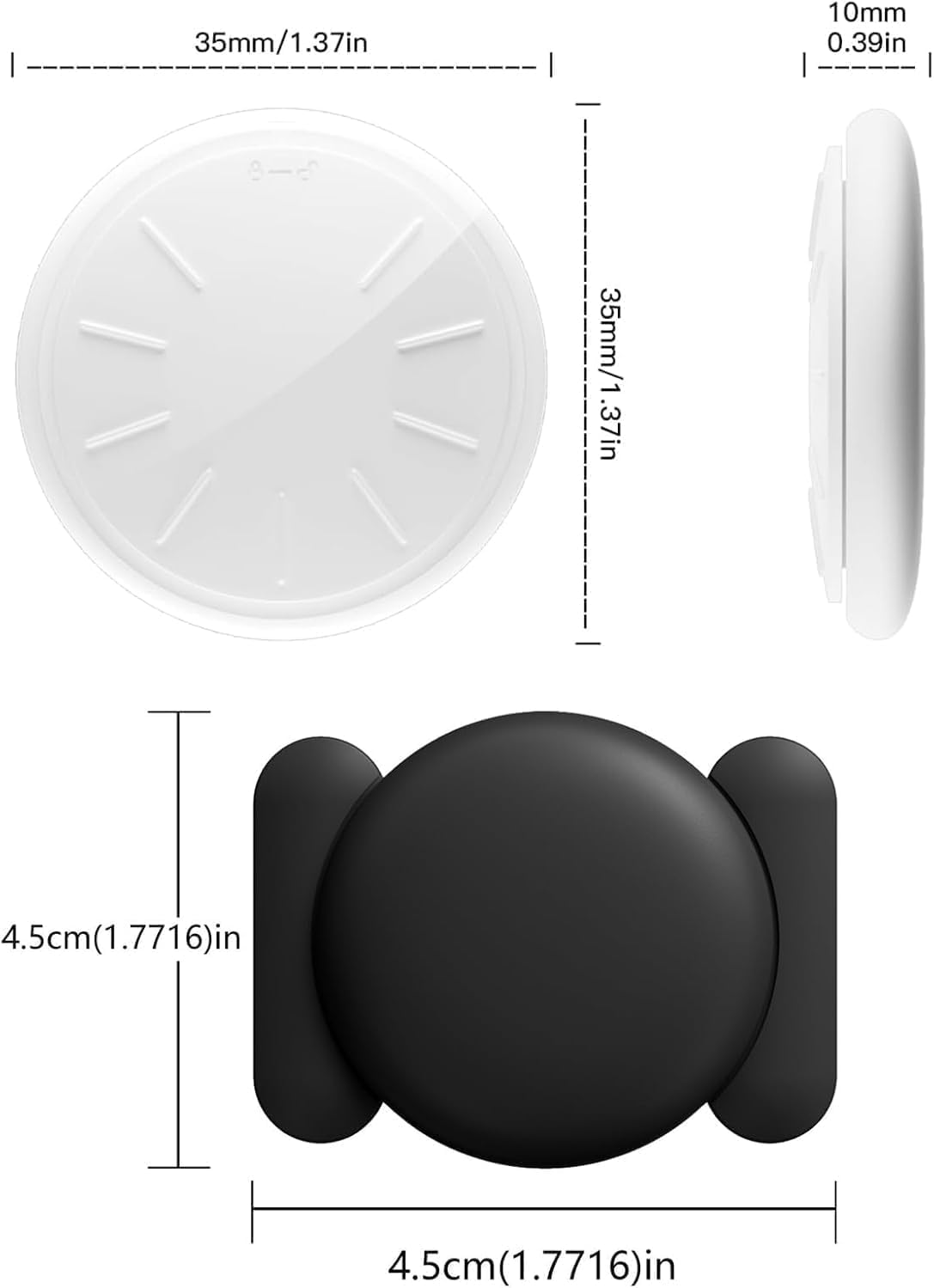 Tracker Device for Vehicles,GPS Car Tracker,No Monthly Fee Car Locator Tracker Work with Apple Find My(iOS Only),Mini Hidden Car Tracker with Magnetic Case (Black,1PCS)
