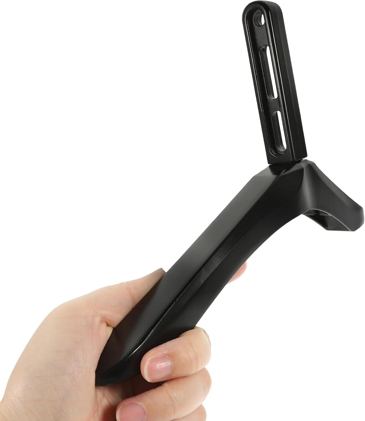 SHINYPASING Tv Table Support Base Stand with Screws Black Non-Drill Desktop Holder Bracket for Flat Screen Tvs Suitable