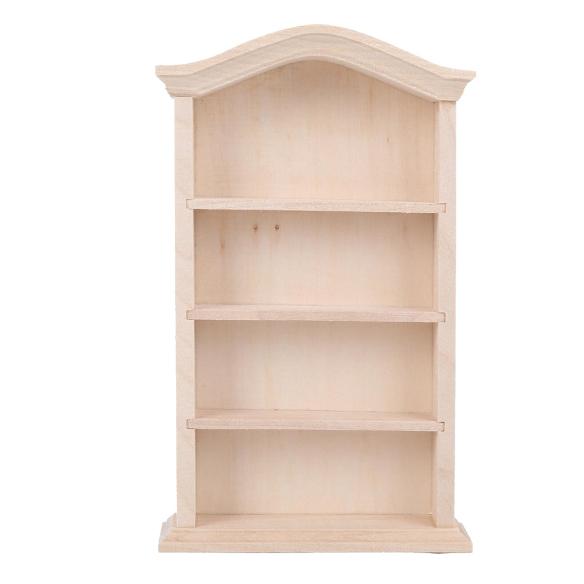 KooingTech Mini Bookshelf, Dollhouse Bookshelf for Mini Books, 1:12 Miniature Bookshelf of Miniature Dollhouse Furniture, Wooden Doll House Book Shelf, Dollhouse Bookcase Wood Color (1)
