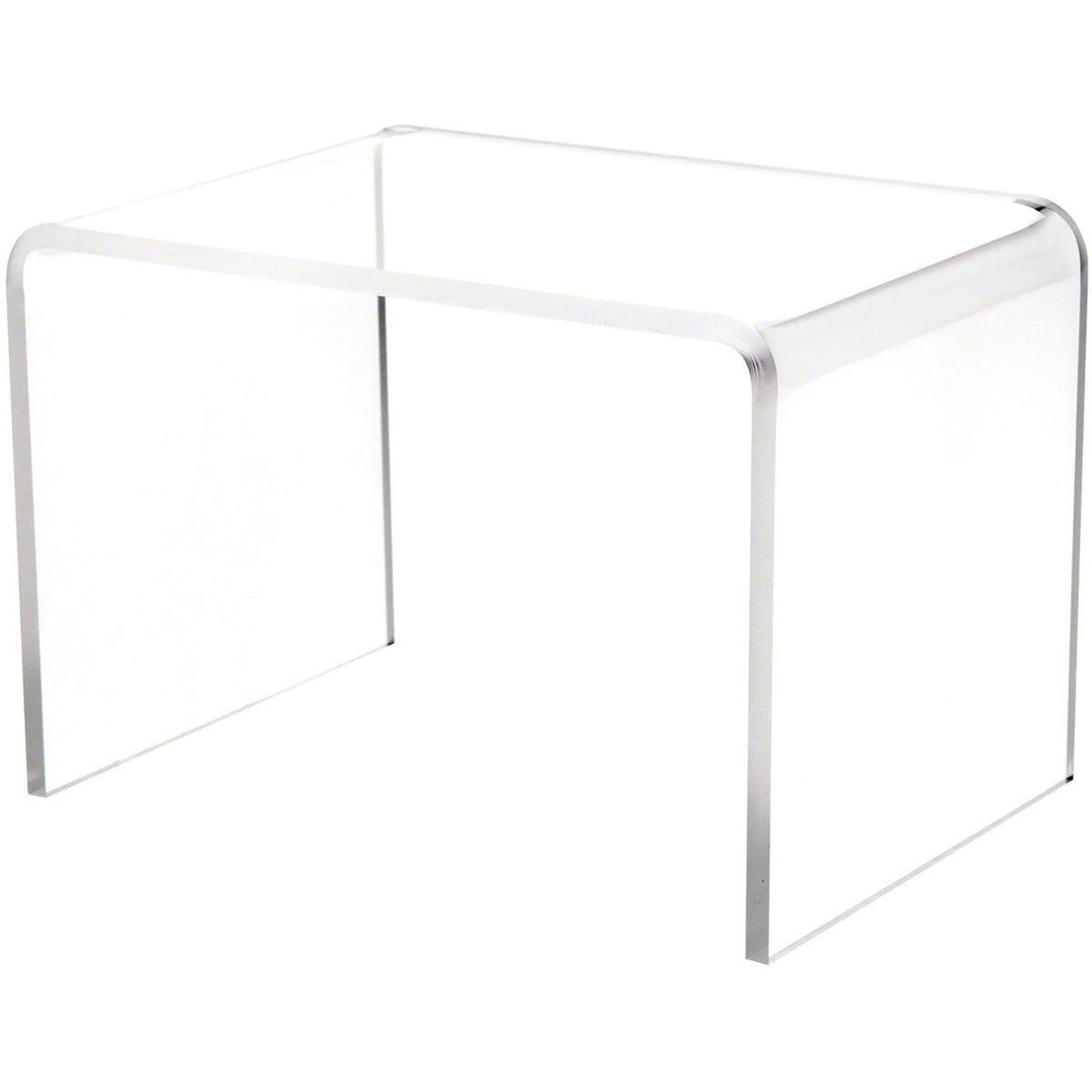 Plymor Clear Acrylic Rectangular Display Riser, 4" H x 6" W x 4" D (3/16" thick) (3 Pack)