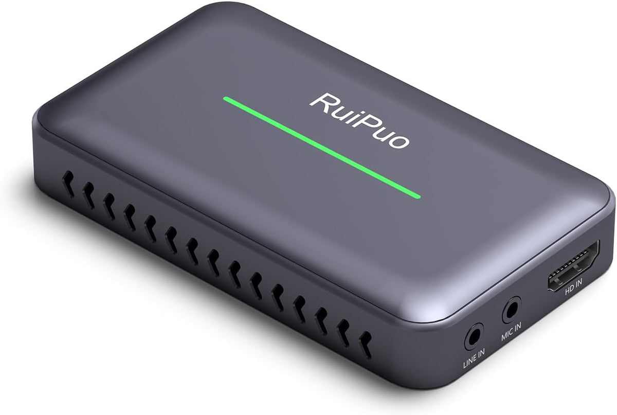 RuiPuo 4K 60HZ 1080P/60Hz 3.0 7/8/8.1/10/11, Video Capture Card, Single HDMI Input Video Capture Card HDMI to USB Audio