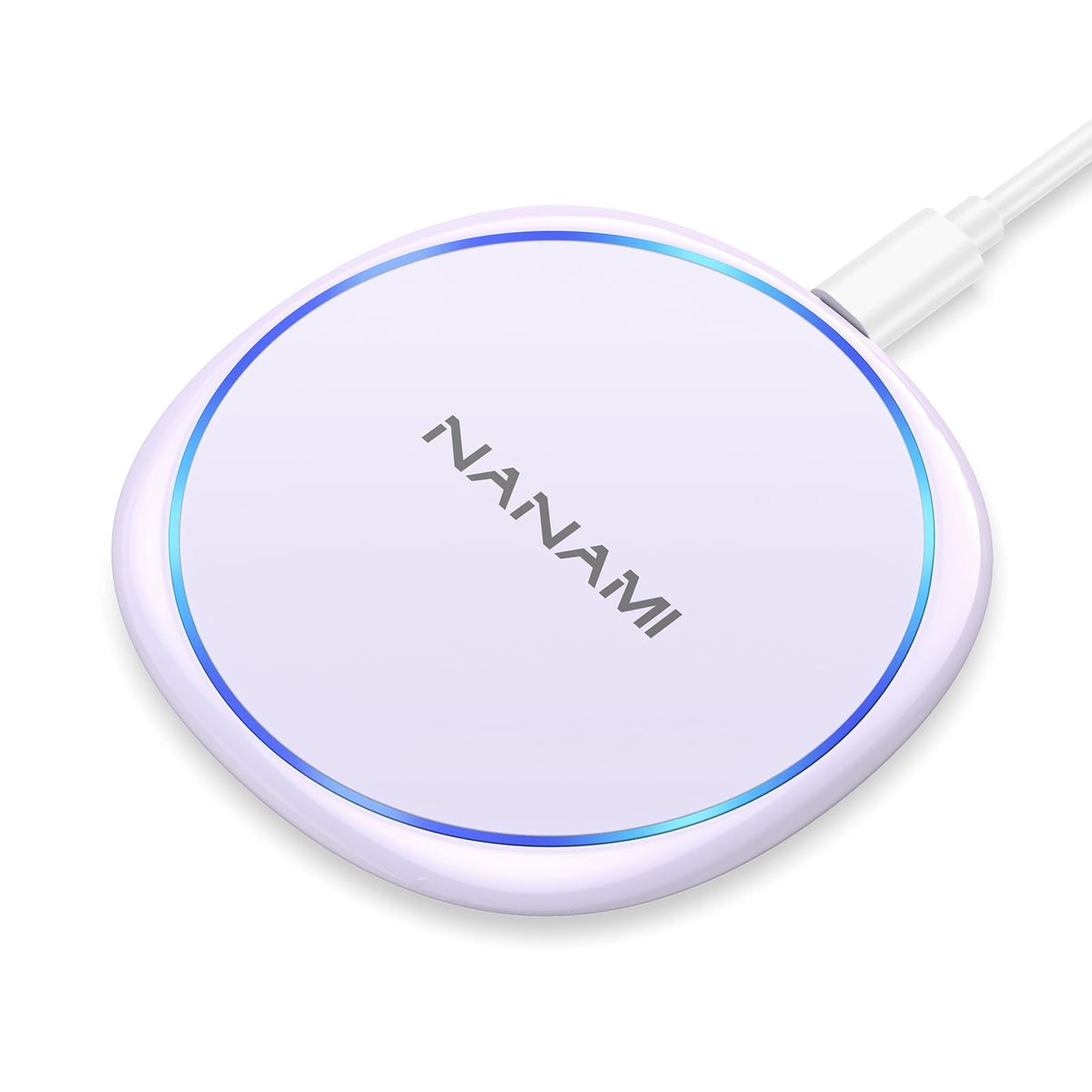 NANAMI 10W Max Wireless Charger Pad, Fast Charging Compatible with iPhone 17/16/15/14/13/12/11/SE Series, Samsung Galaxy S26/S25/S24/S23/S22/S21/S20, AirPods 2/3 - Adapter Required (Sold Separately)