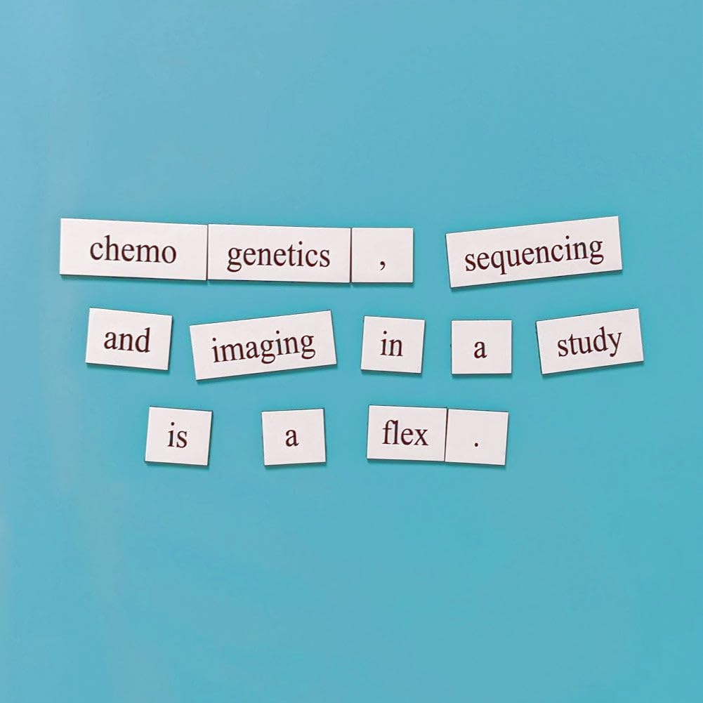 Neuroscience Word Magnets Kit - Funny Nerdy Poetry Set for College to PhD & Professional Neuroscientist- Ideal Geek Cool Tech Gift Office Refrigerator-Magnetic White Board - For STEM Students & Adults