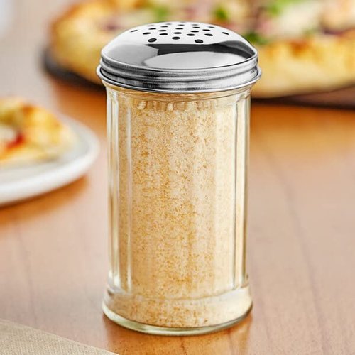 12 Oz Parmesan Cheese Shaker/salt and pepper shakers with Stainless Steel Lid, Clear Plastic seasoning shaker, sugar/spice dispenser, large salt and pepper shakers (360 ml) by GEEX DEPOT (2, 12 Oz)