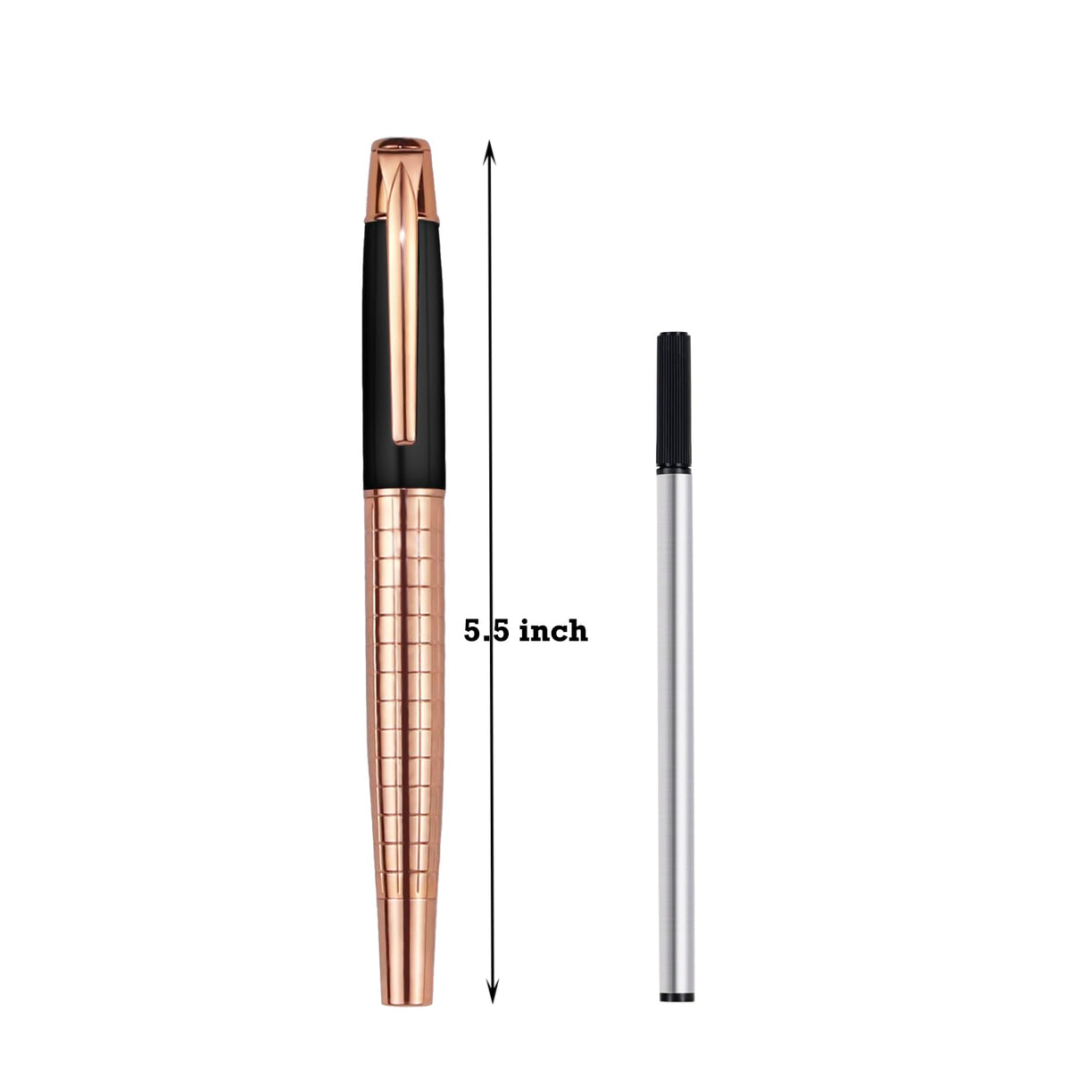 DSKPRTE Luxury Ballpoint Pen with Gift Box&Extra Black Ink Refill for Men&Women Professional Exceutive pen office.(RoseGold)