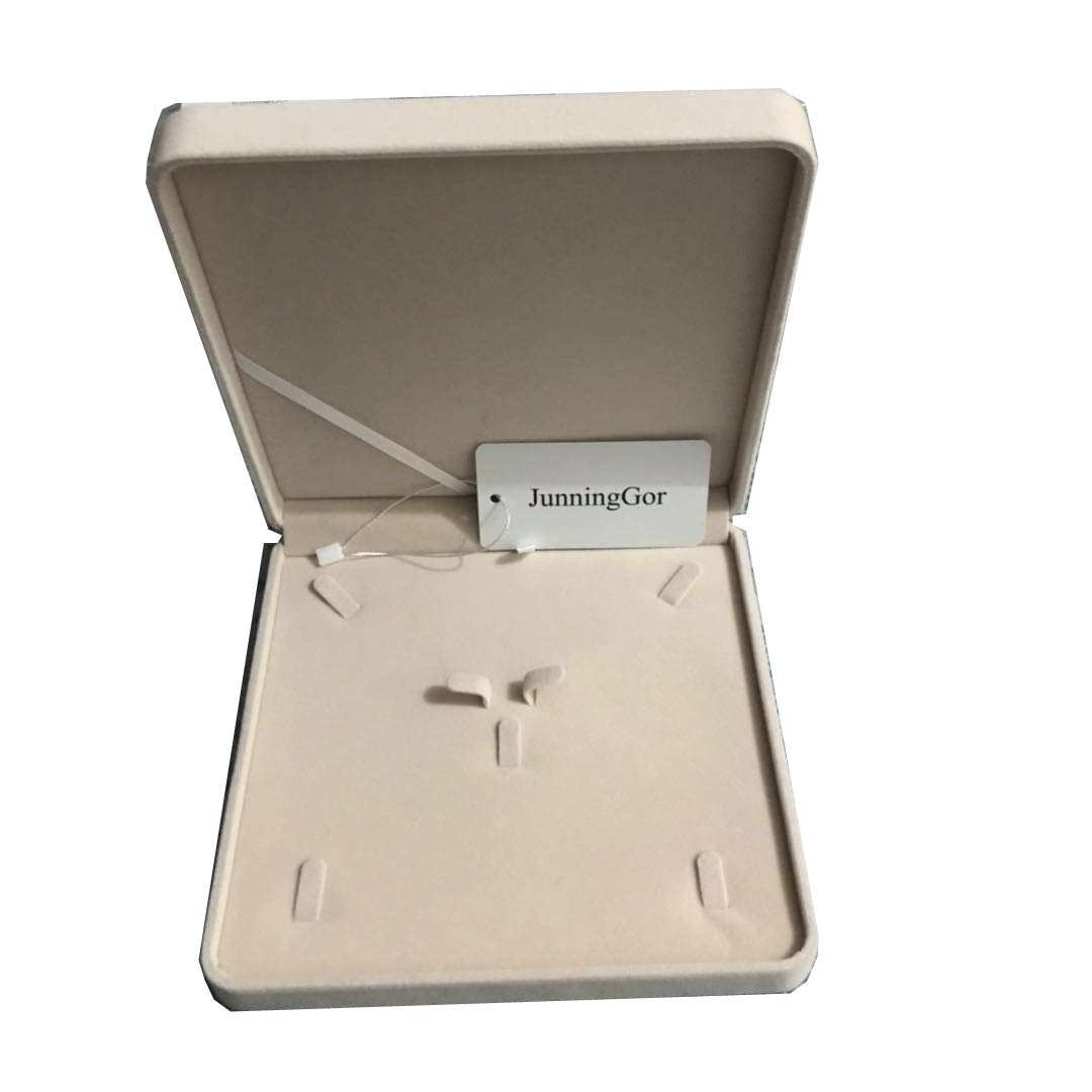 JunningGor Jewelry Set Velvet Box Necklace Earring Ring Necklace Bracelet Gift Display Case Wedding Jewelry Storage Holder (Beige)