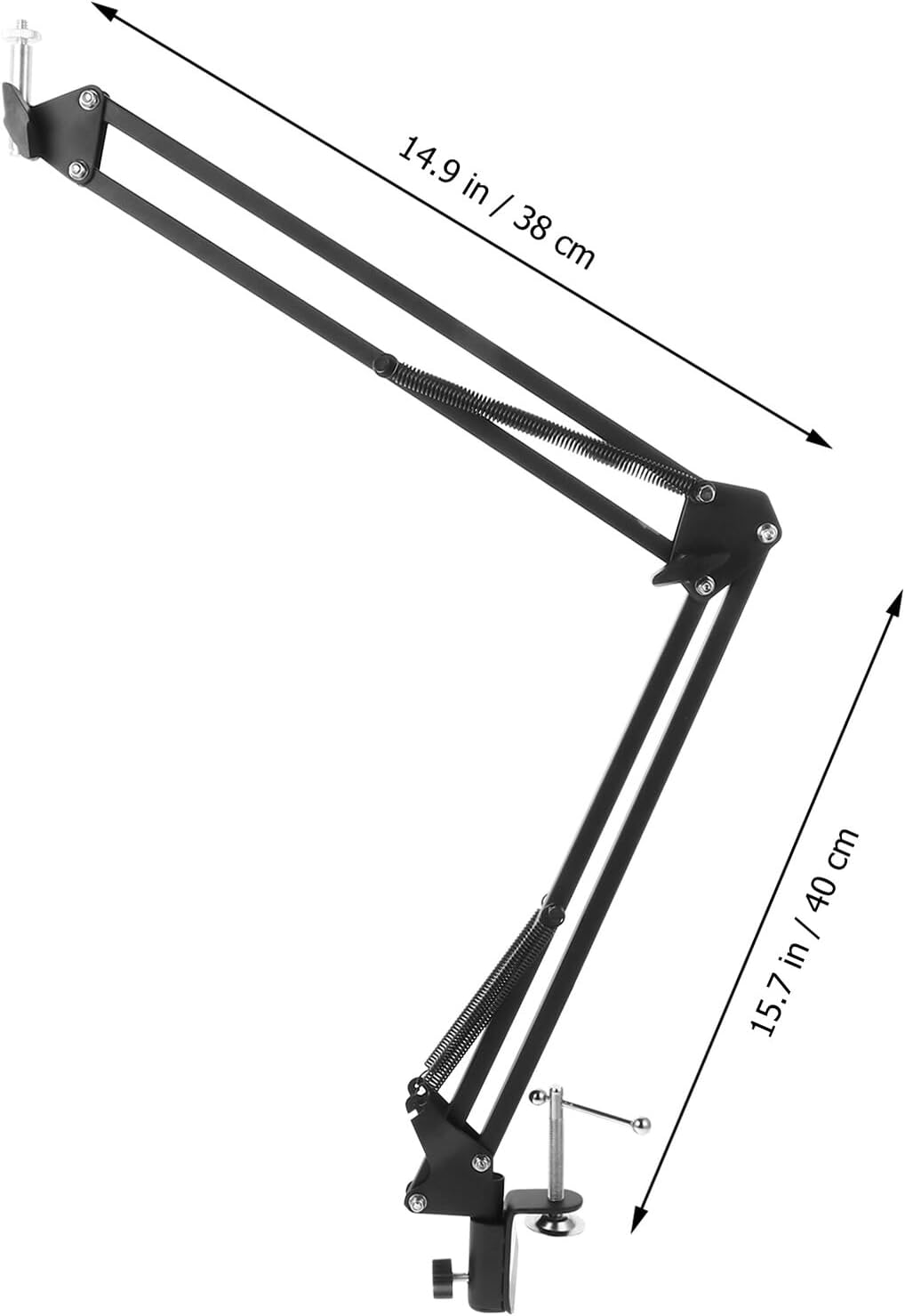 Alipis 1/4 Metal Webcam Stand Scissor Arm Desktop Camera Clamp Mount with Screw for Live Streaming and Video Recording