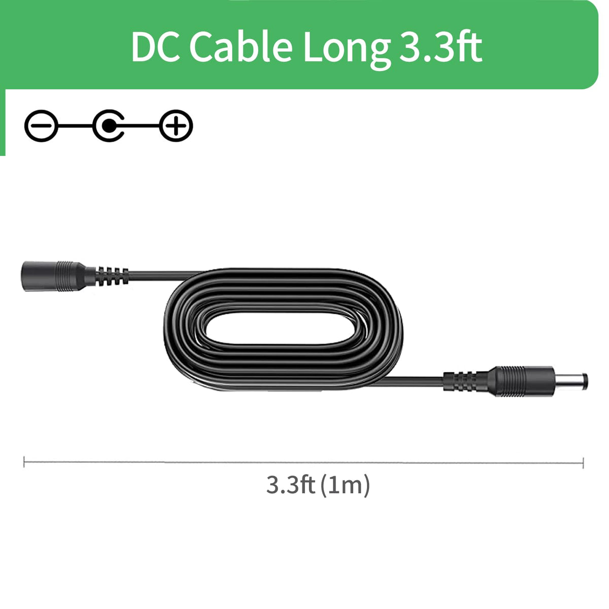 Security-01 3.3FT 1M 5.5mm 2.1mm,for DC Power Extension Cable x CCTV Camera IP WiFi Camera,DVR,LED Strip,DC Power
