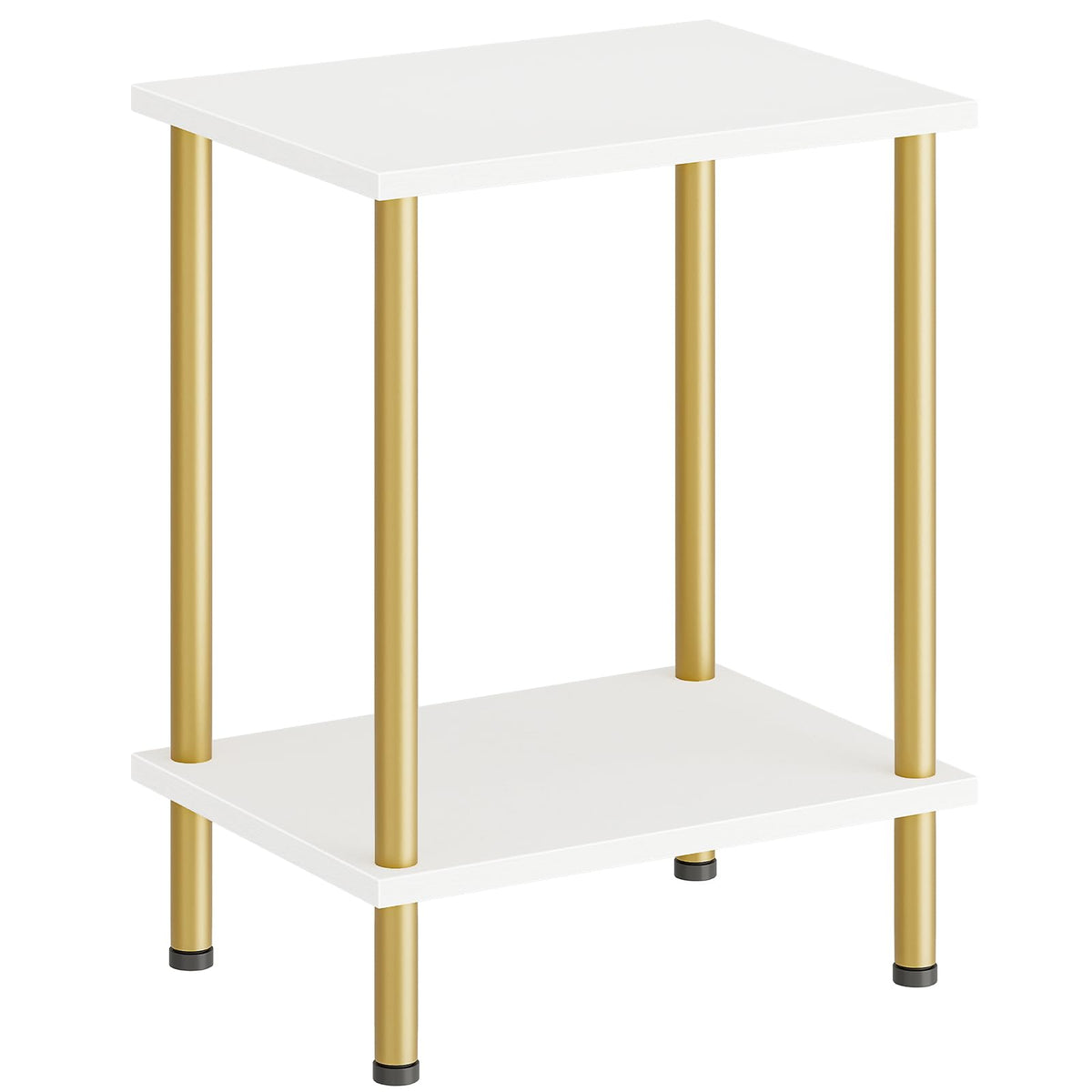 HOOBRO End Table and Nightstand Bundle, Sofa Table for Small Spaces, Modern End Table with 1 Drawer and 1 Open Compartment, DW09BZ01-NL208BZ01