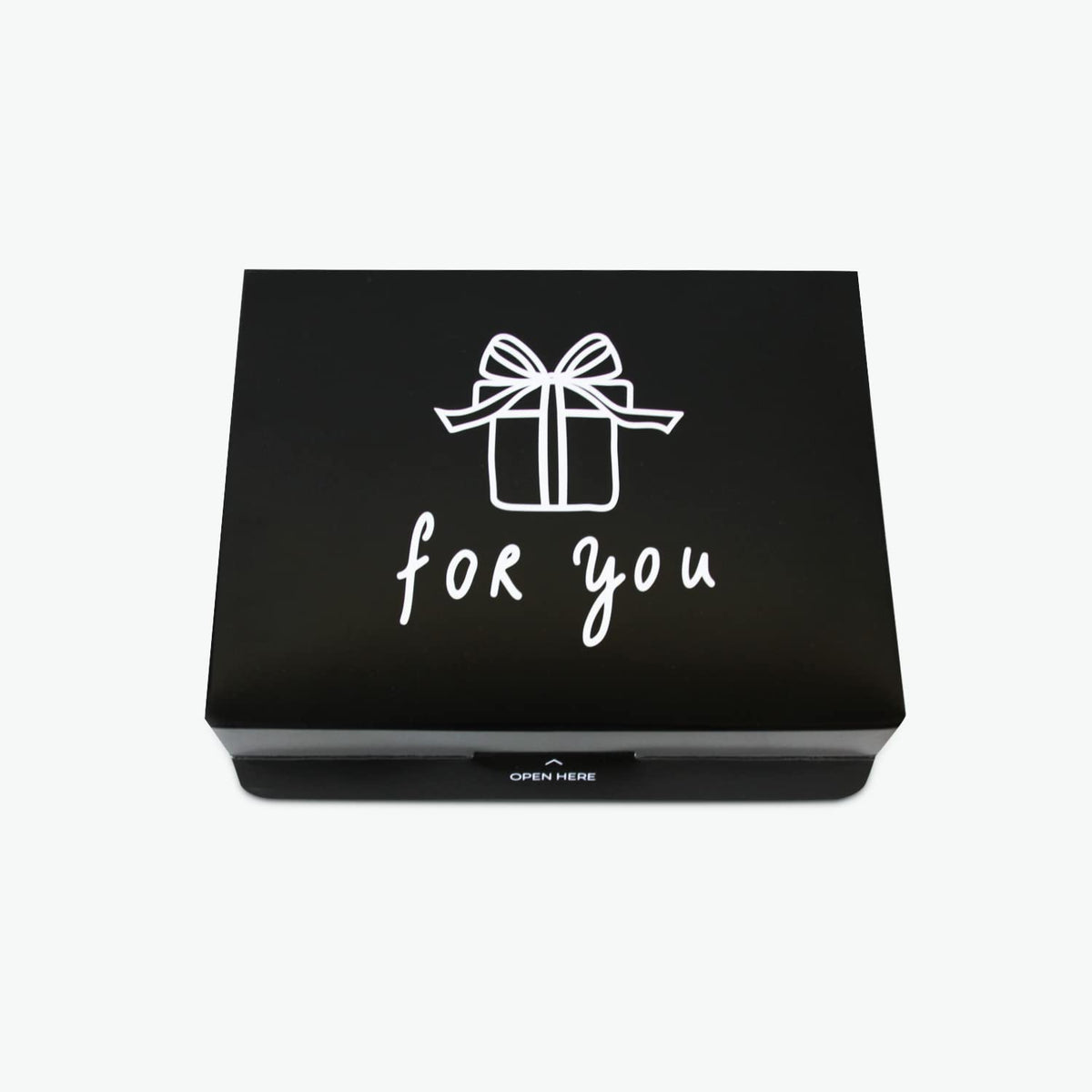 FETTIPOP Gift Box Surprise Exploding KIT (Black - For you) 7.1x5.5x4.3 in, Confetti Explosion Birthday, Party, Father’s and Mother’s Day, Graduations, Anniversaries, Any Occasion