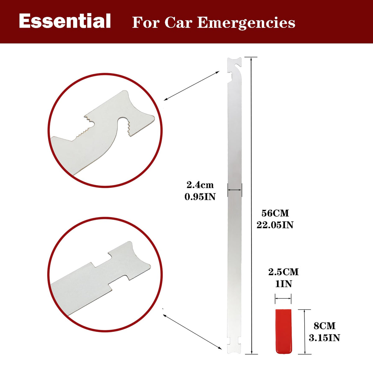 22 Inches Stainless Steel Slim Jim Tool, Emergency Automotive Tool – Professional Roadside Assistance Kit for Vehicles