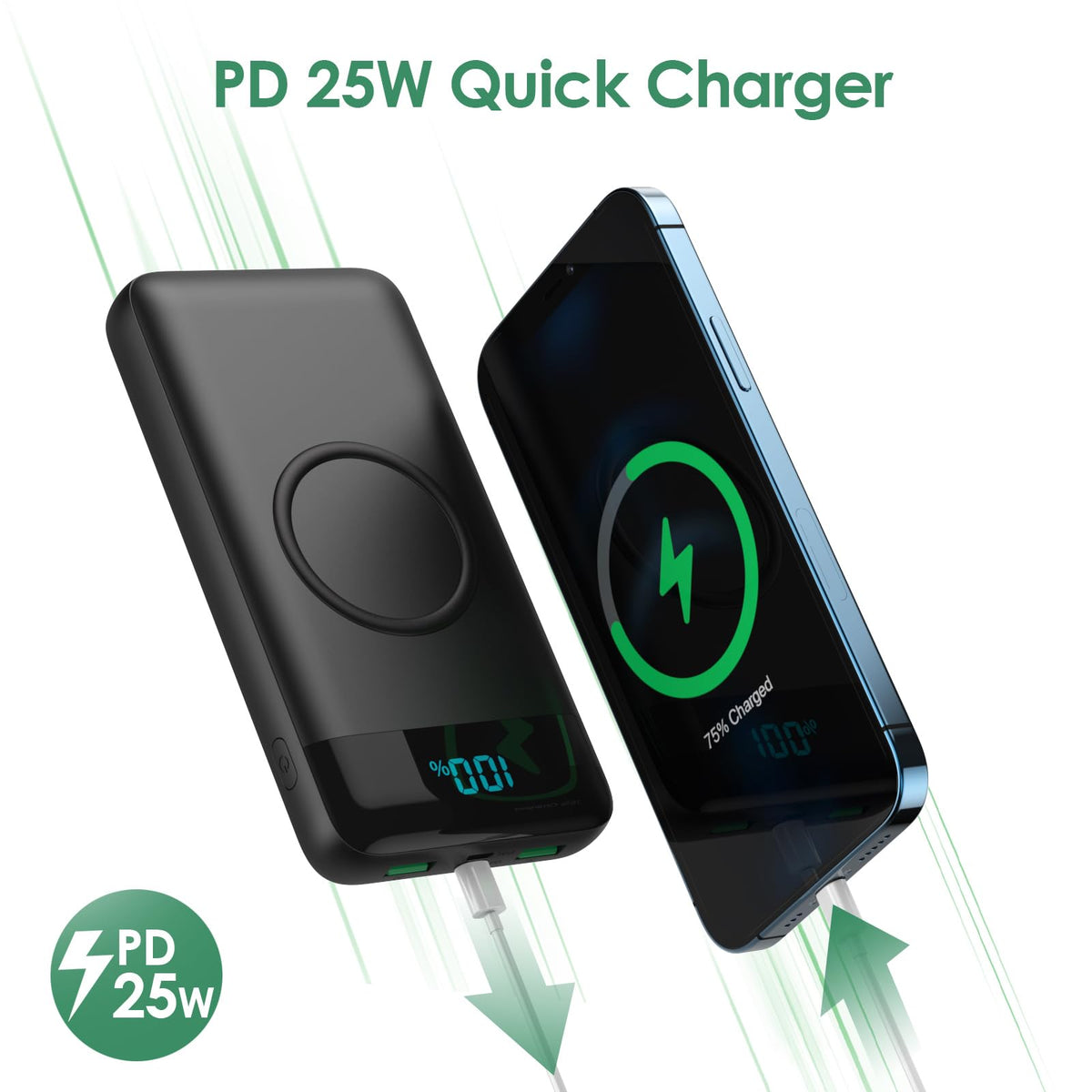 Wireless Portable Charger 30,800mAh,15W Wireless Charging USB C Power Bank,25W PD QC 4.0 Fast Charging 4 Outputs Travel Essentials Battery Pack Compatible with iPhone 17/16/15/14/13/12,Galaxy,Android