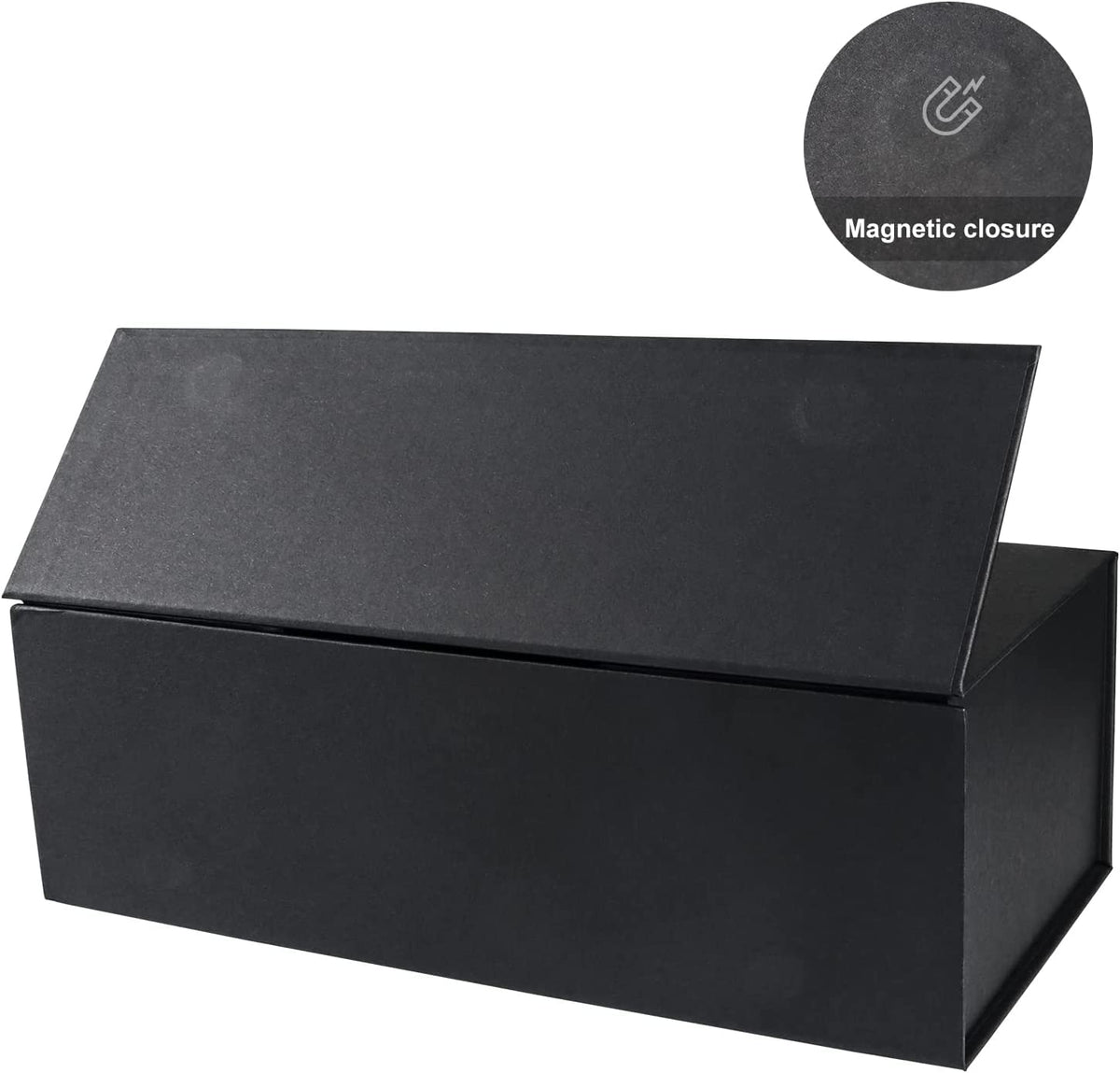 Gift Boxes Black with Magnetic Closure Lid 10" X 6" X 3" Gift Boxes for Presents,Luxury for Gift Packaging, Bridesmaid Gifts Box,Birthday Gift Box,Christmas Gift Box(5PCS)