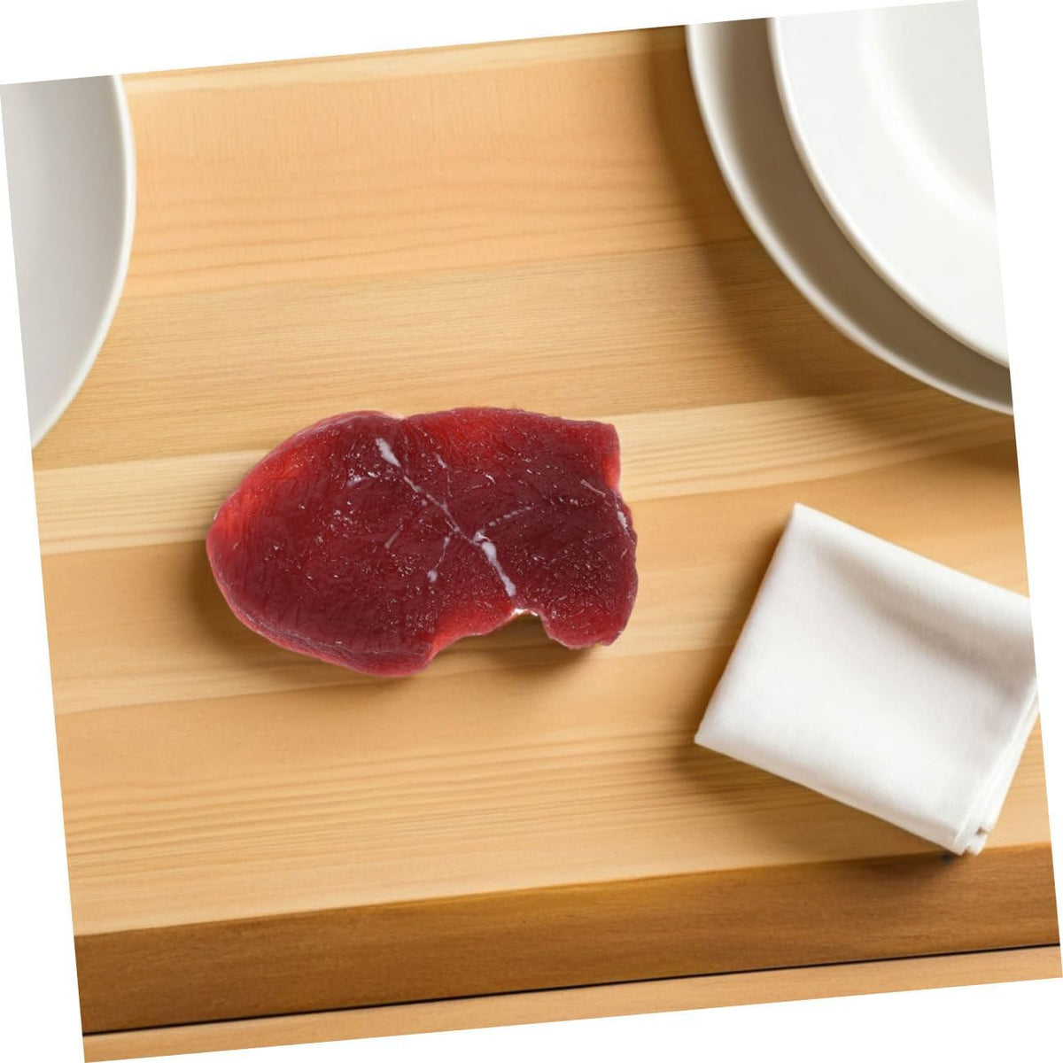 Set 2pcs Veemoon Realistic Fake Pork and Beef Meat Model for Kitchen Decor and Photography Props Lifelike Simulated