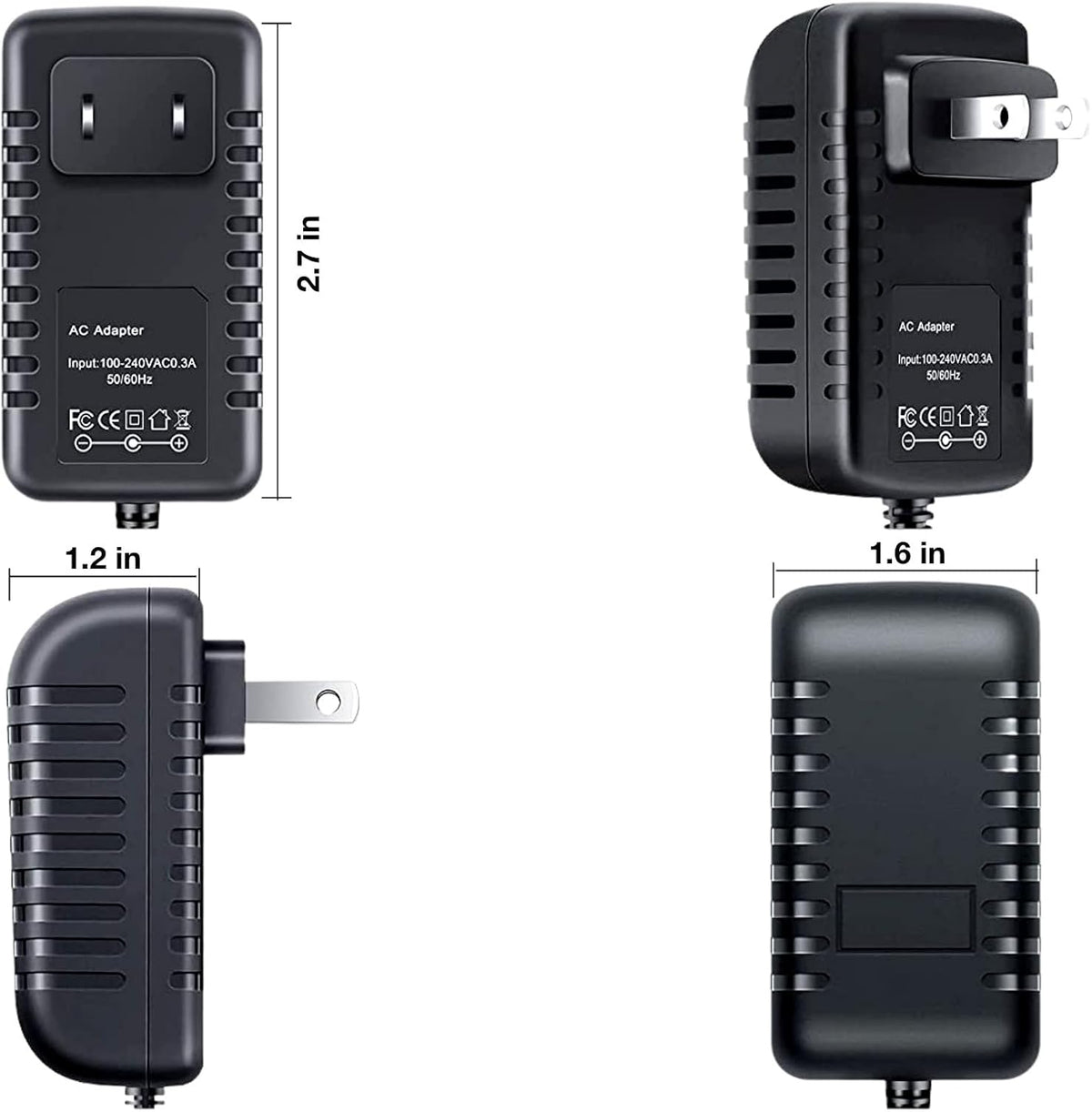 saschedross T9001 EL0L EL01 EL02 EL03 T9003 1 2 3 MB-3526 ML18-12 12V QL-09009-B1202500F AC Adapter Compatible