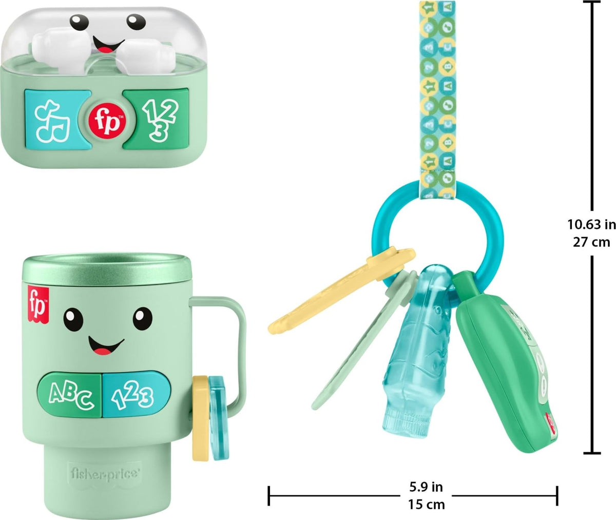 Fisher-Price Baby Toys Laugh & Learn Ready to Go Gift Set, 3 Electronic Learning Activities for Toddler Pretend Play Kids Ages 6+ Months (Amazon Exclusive)
