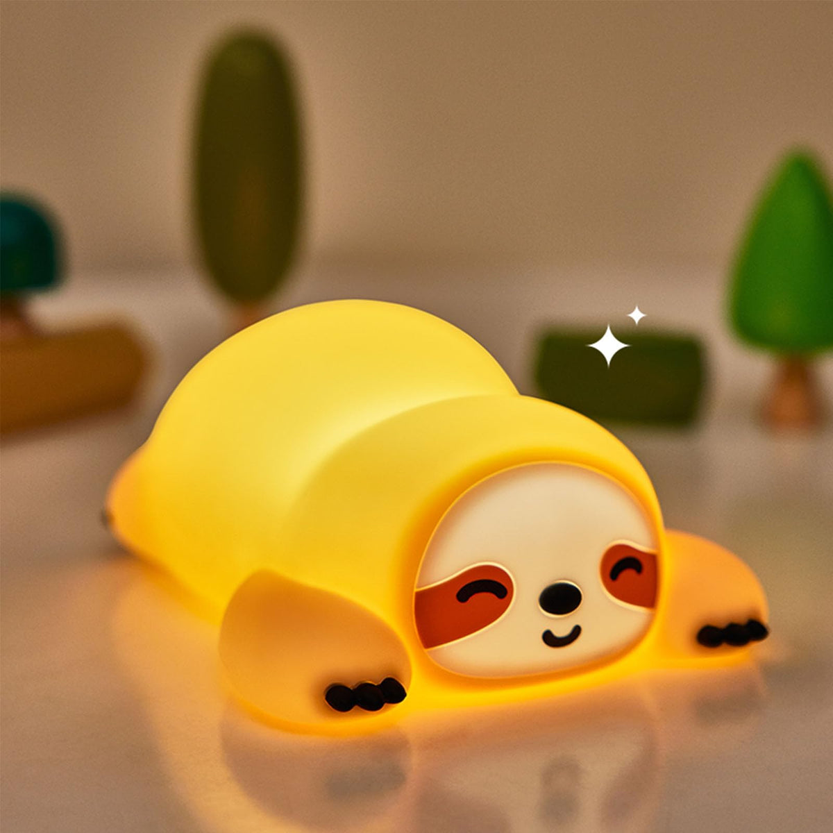 KidoYean Cute Sloth Night Light, Squishy Sloth Novelty Animal Lamp, 3 Level Dimmable Nursery Nightlight with Timer, Food Grade Silicone Touch Night Light Fun Gifts for Kids Boys Girls Baby