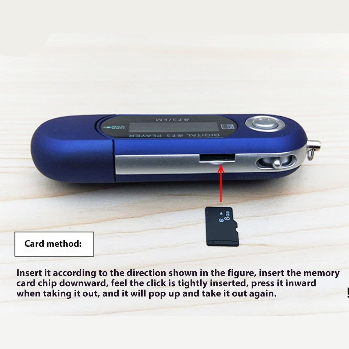 Shurhome MP3 Slimly Compactly Player USB Charging or Battery Power Supply Music Player Supports Multiple Music Format
