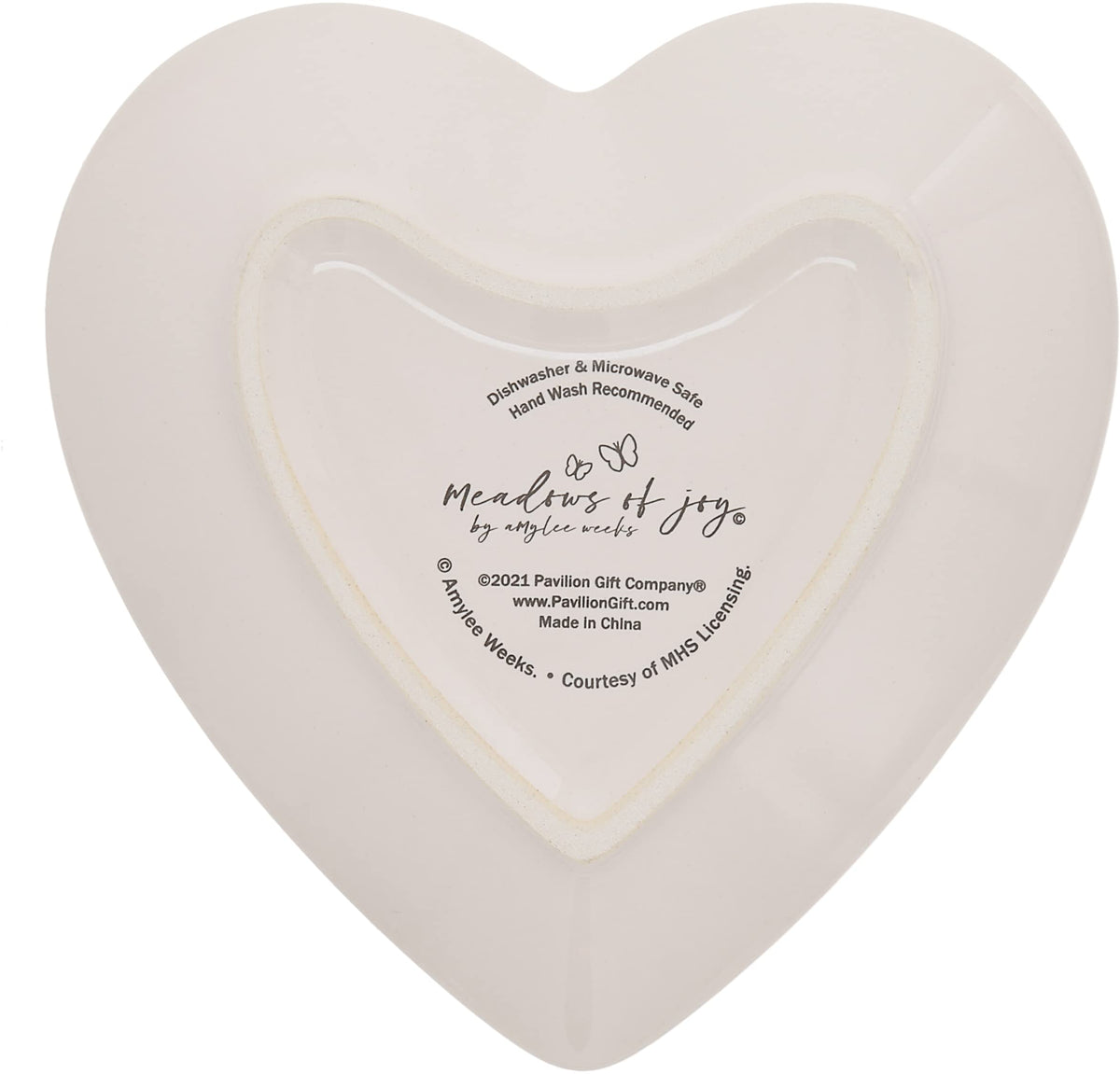 Pavilion Gift Company - Friend - Ceramic Heart-Shaped Keepsake Dish, Watercolor Floral Design, Valentines Day Gift For Girlfriend, Unique Gifts for Friend, Trinket Dish, Ring Holder, Jewelry Dish