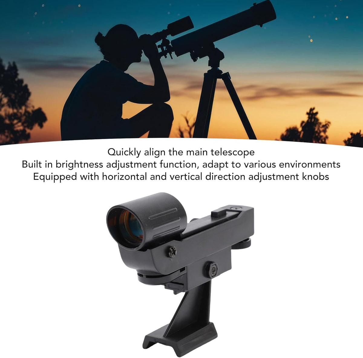 SENECESLI Red Dot Finderscope for Telescope, Astronomical Telescope Star Pointer Viewfinder, Star Pointer Viewfinder