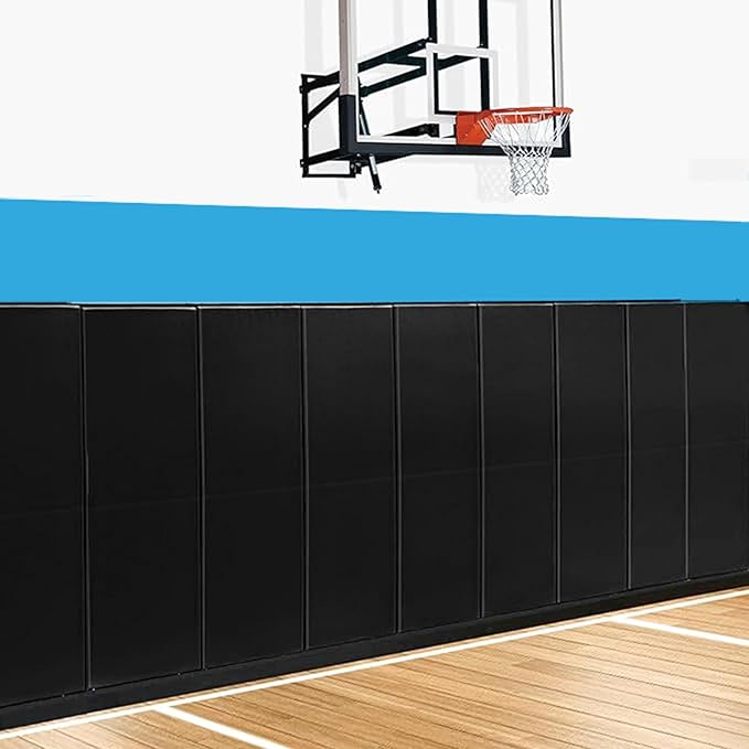 Basketball Wall Panels, 2" Thick Wall Pads for Gym, Gym Wall Padding with Waterproof Leather, Anti Collision Padded Foam Mat Protection for Kids Basketball Hoops