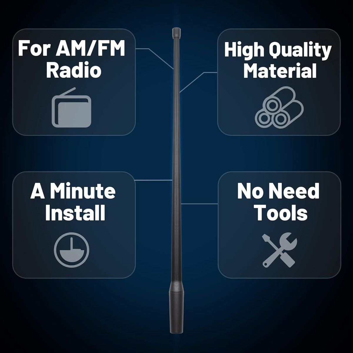 Anina 13 Inch Frontier(1998-2021) Titan(2004-2022) Antenna Mast for Nissan Aerial Antenna for FM/AM Radio Signal