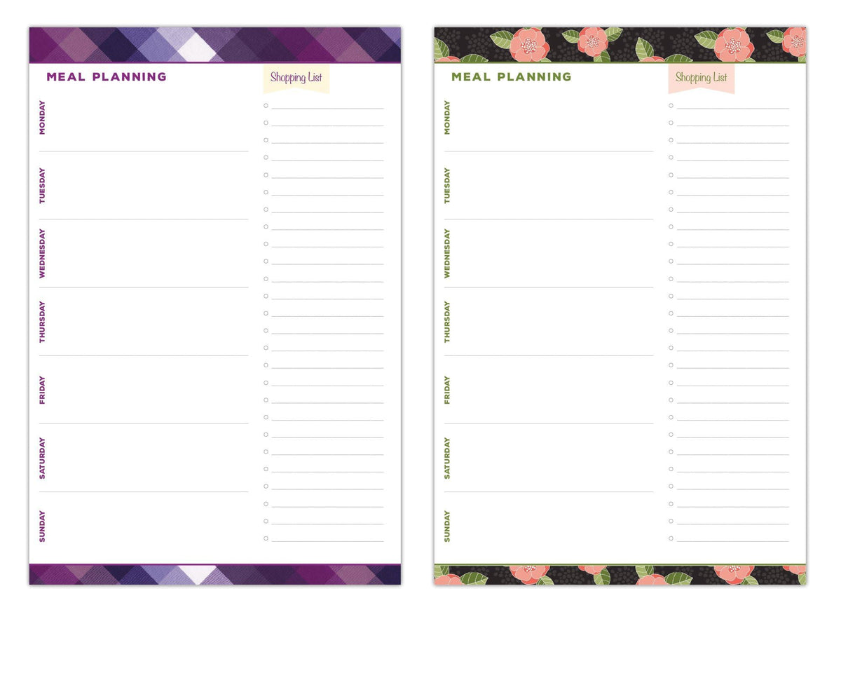 Meal Planning Pad 6"x9", 80 Sheets Per Pad