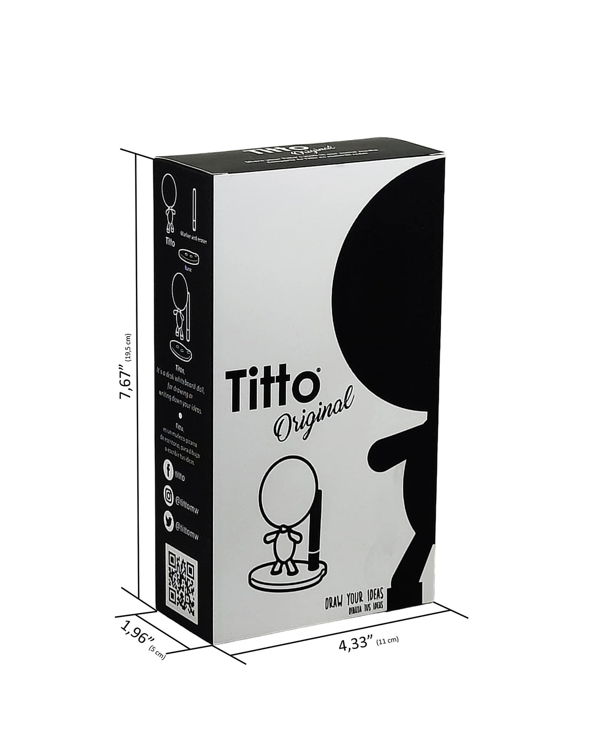 Best Office Gift - Orange Office Coworker Gifts - TITTO Original, Draw Your Ideas - Home & Office Decor Design - Ceramic Memo Pad - (Orange)