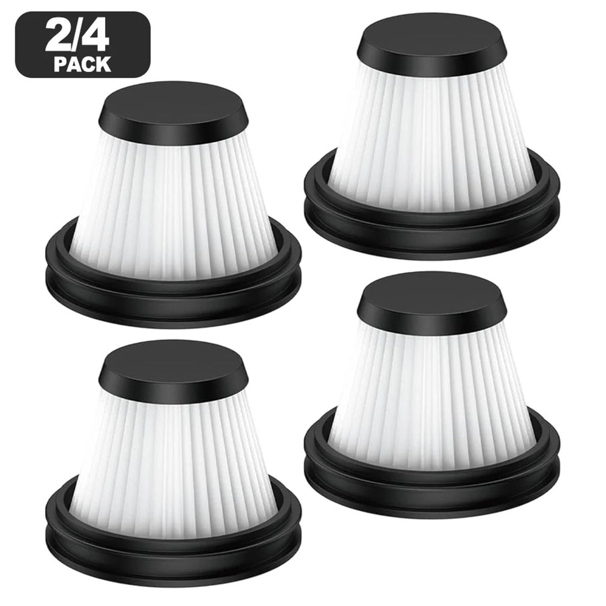Reliable Daily Use 2/4pcs Filter Kit Car Vacuum Cleaner Filter,Compatible with Baseus A5/A5air Car 16000pa Vacuum Cleaner Household Cleaning Parts(2 PACK)