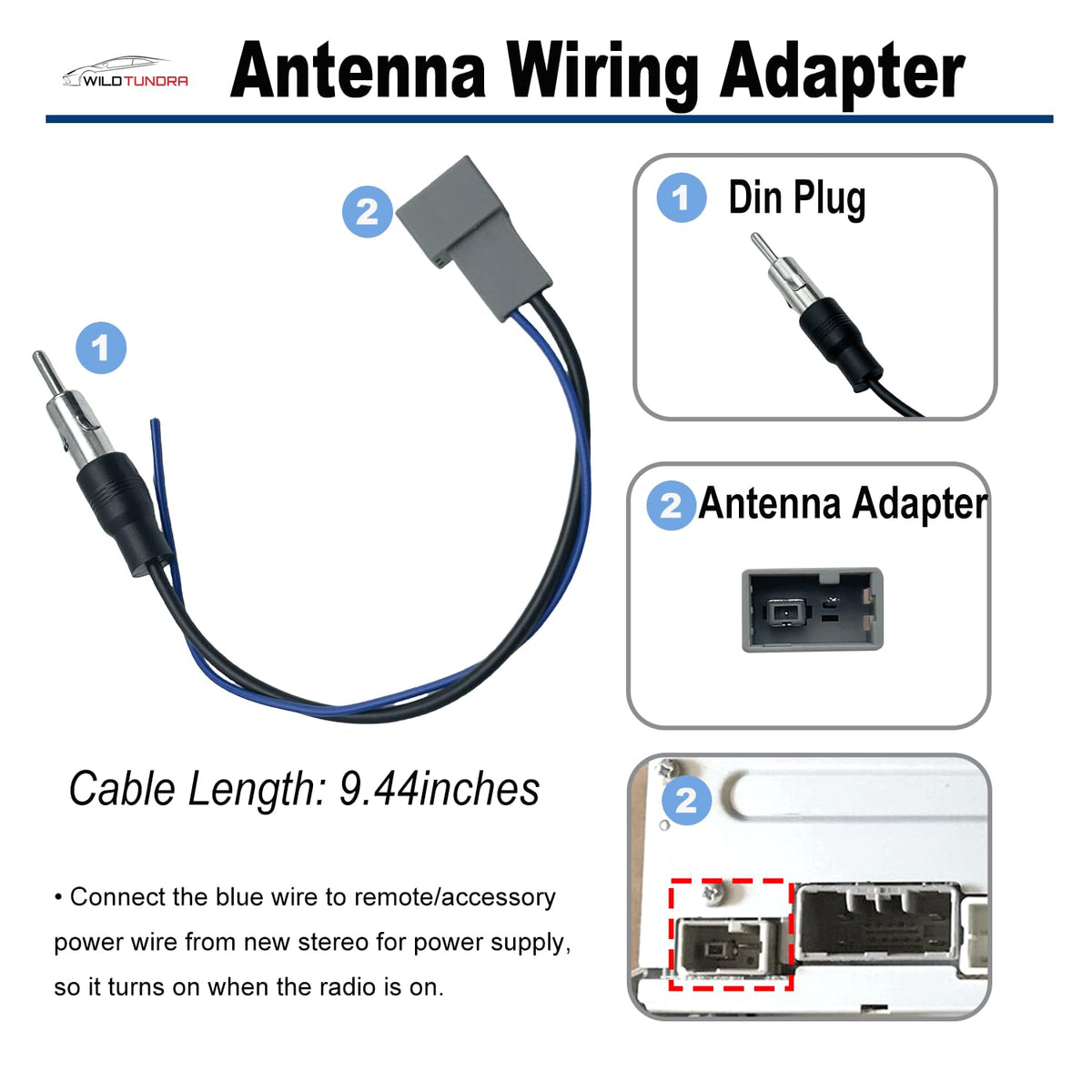 20Pin 1998-2010 1999-2008 Car Radio Wiring Harness for Honda Acura with Radio Antenna Adapter Aftermarket Car Stereo