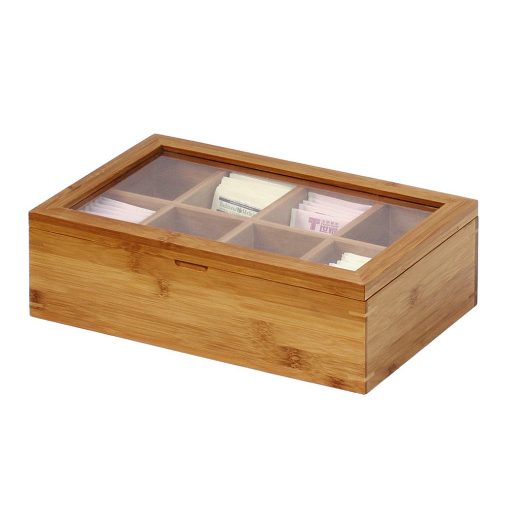 Oceanstar - TB1323 Oceanstar Bamboo Tea Box, 12 Inch, Natural