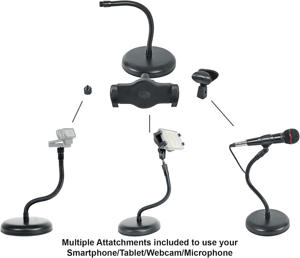 Rockville 9 iStand Webcam Stand Gooseneck Web Cam Camera Stand w/Tablet Mount