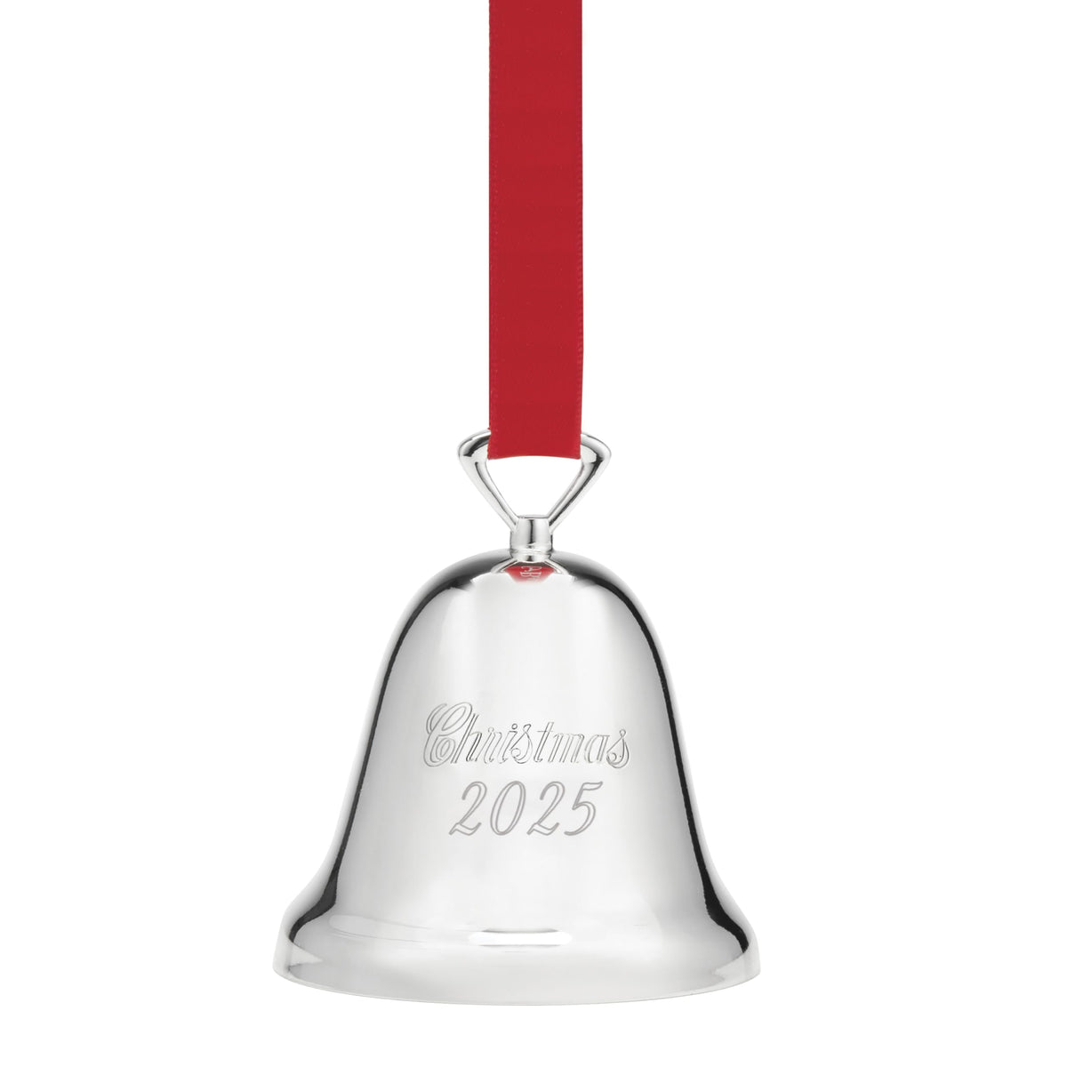 Reed and Barton Ornaments, 2025 Annual Christmas Bell Silverplate Ornament, Christmas Tree Decorations, Includes a Red Ribbon for Hanging, Winter Tree Decor, Winter Decorations (Silver, 1 Piece)
