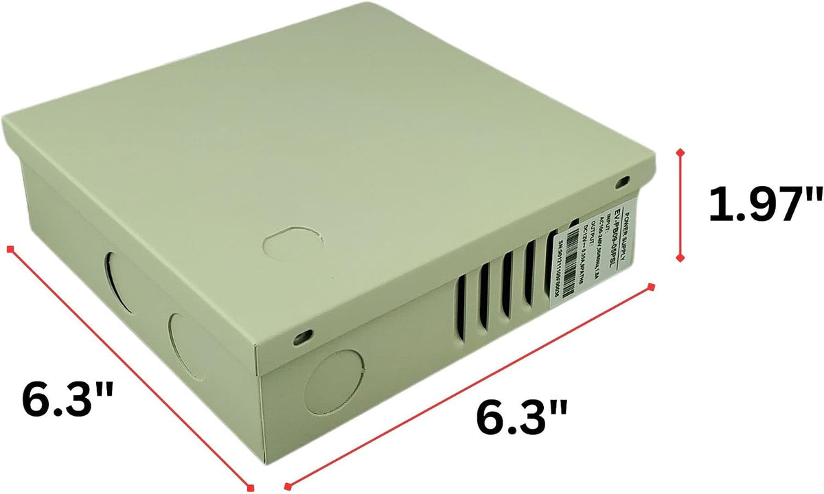 (PB04-03P) 4 3 EVERTECH Channel Ampere PTC Fuse CCTV DVR Security Camera Metal Power Supply Box