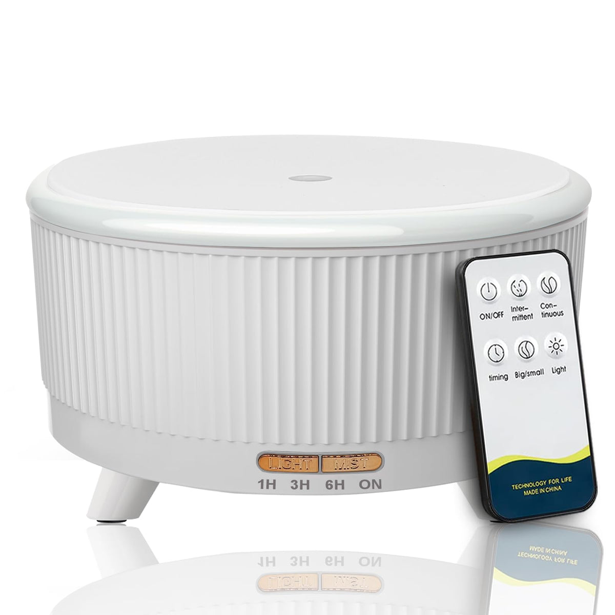 Diffusers for Essential Oils Large Room, 500ml Aromatherapy Diffuser Cool Mist Humidifier with Remote Control,7 Colors Lights & 3 Mist Mode Waterless Auto Off for Women Office Home W