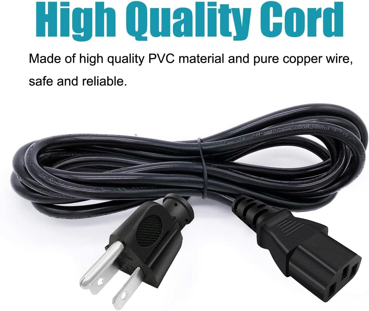 Saireed F2000 C1000 8ft Power Cable Replacement for Anker SOLIX Portable Power Station AC Cable