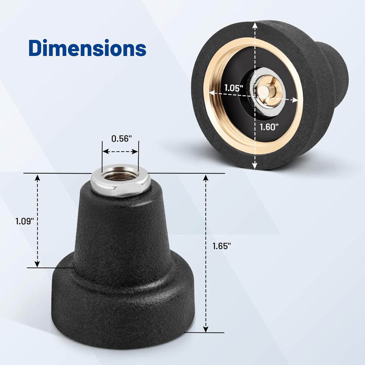 Anina 3/8 24 NMO to X Thread Adapter Antenna Mount for CB Ham Two Way Amateur Radio Antenna Brass Center Contact Low