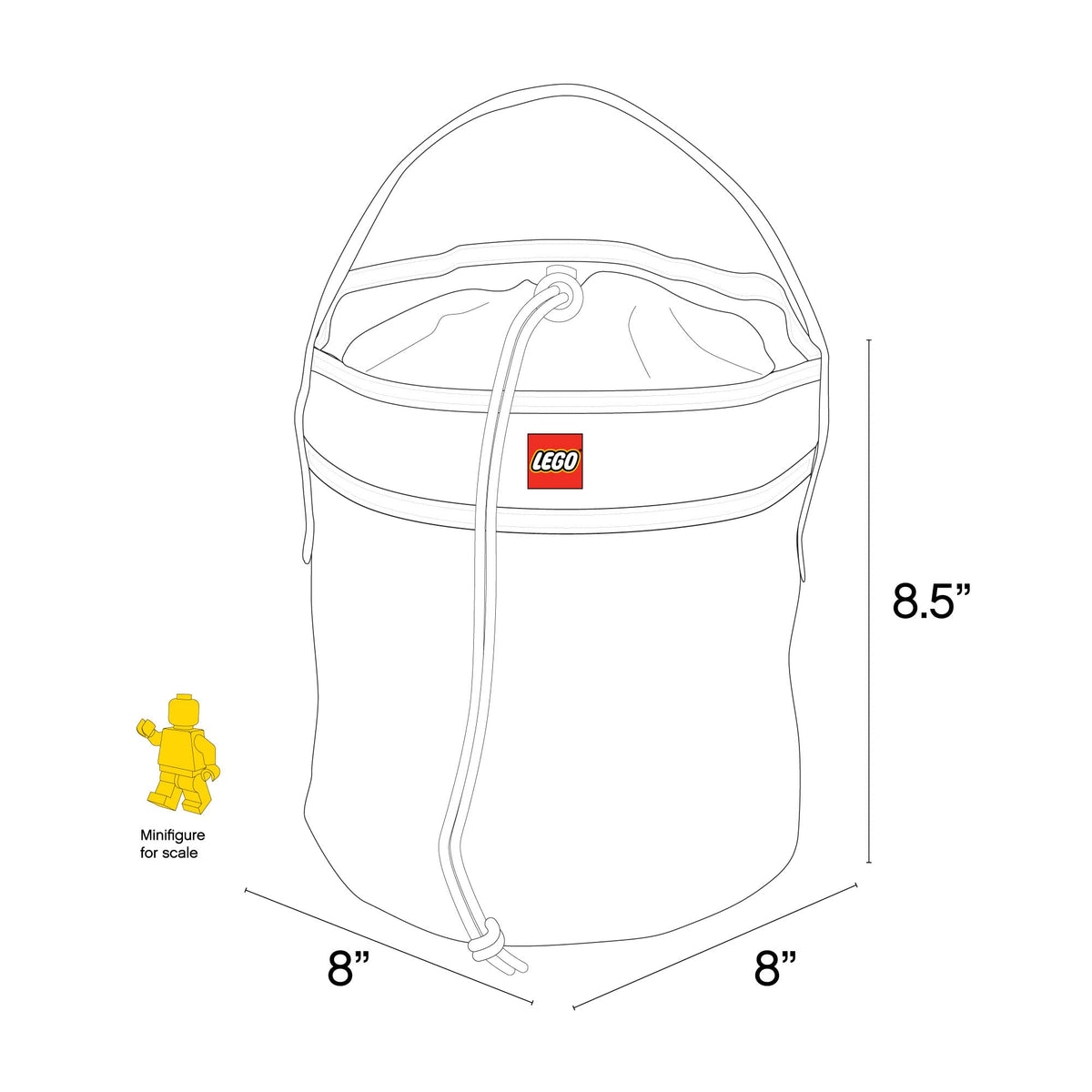LEGO STORAGE CINCH BUCKET - BLUE