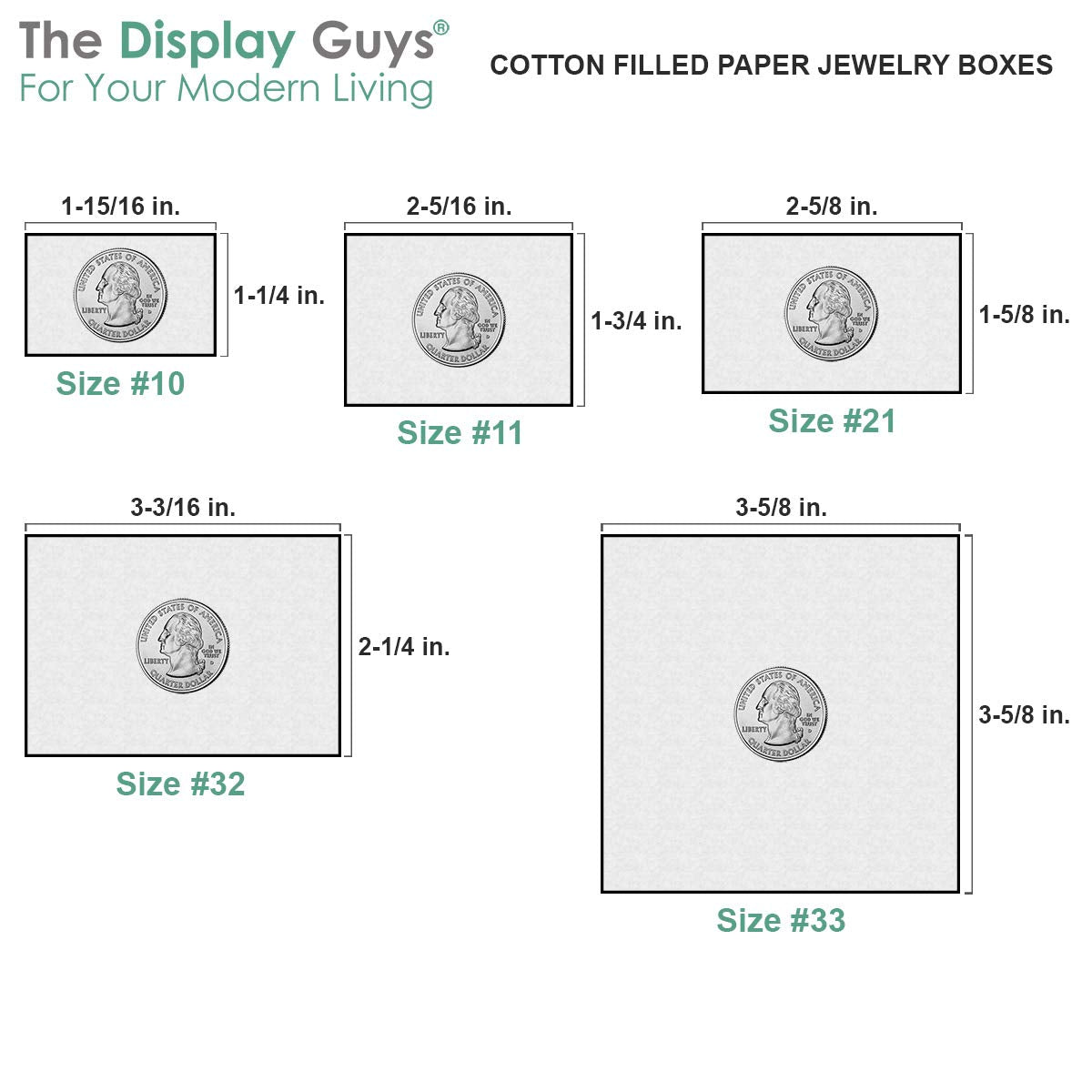 TheDisplayGuys - 25-Pack #33 Cotton Filled Cardboard Paper Jewelry Boxes Gift Case - Gold Foil (3.5" x 3.5" x 1.0") - for Shipping or Storage